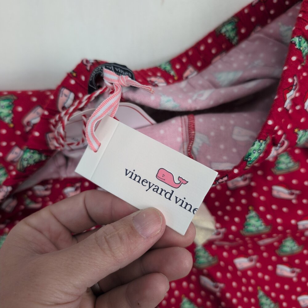 Vineyard Vines Flannel Holiday Pajama Pants S Whales & Trees - Picture 5 of 11